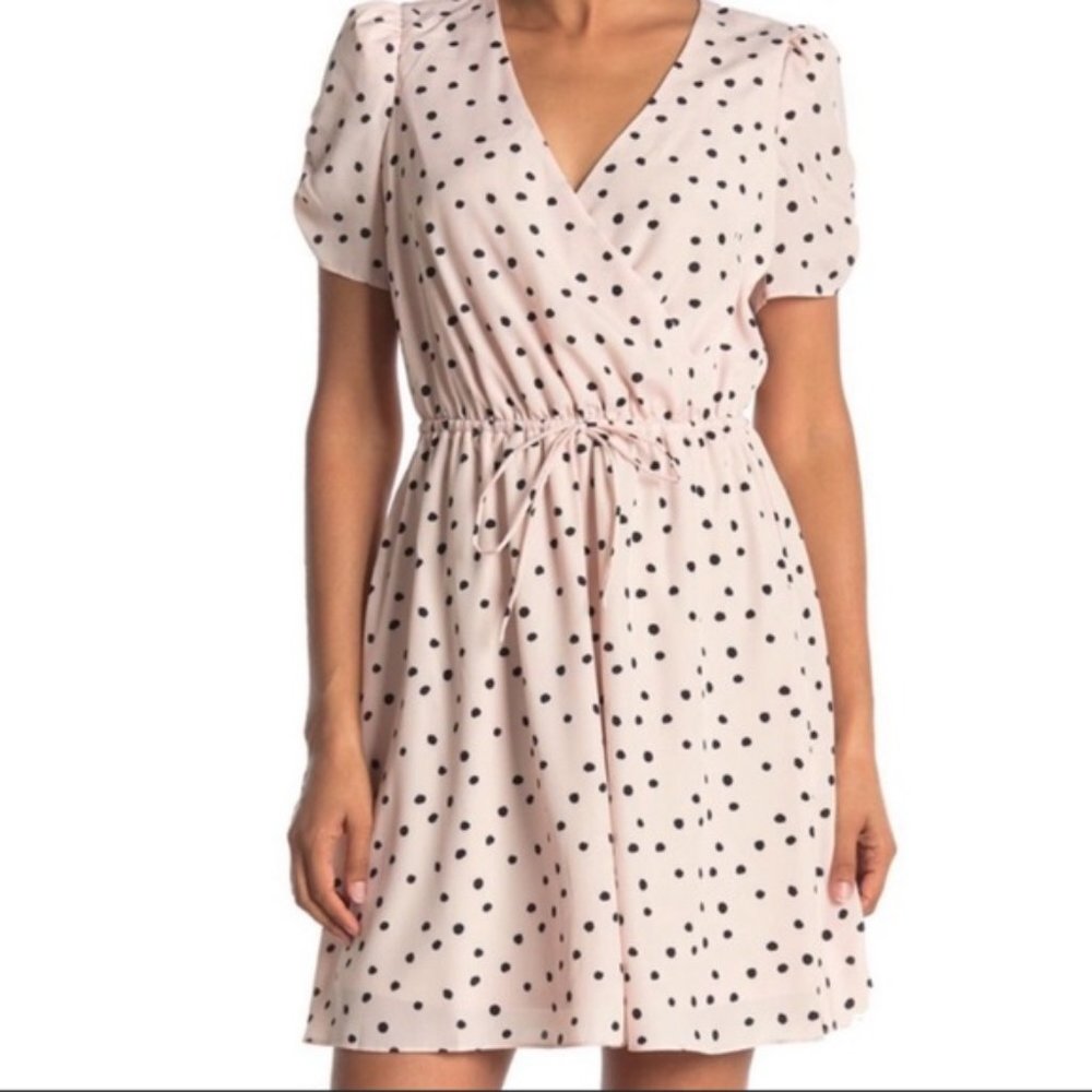 NEW Betsey Johnson Blush Pink Polka Dot Mini Dress